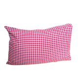 14" x 26" Lumbar Cover in Red Gingham
