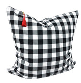 26" x 26" Pillow in Black Buffalo Check