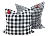 26" x 26" Pillow in Black Buffalo Check