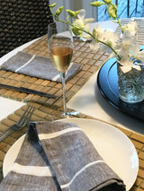 Majorca Napkin in Charcoal (Set of 4) | Hedgehouse