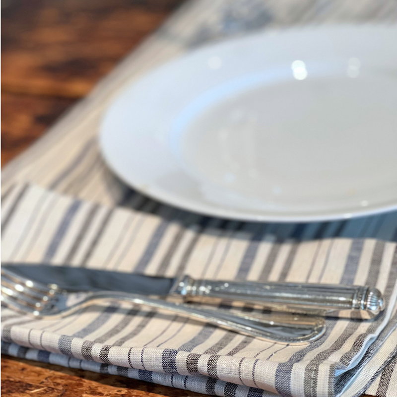 Placemat in Deauiville Navy & Black