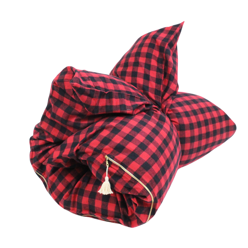 Throwbed Cover in Buffalo Check Flannel with Matching Tote
