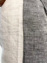 14" x 26" Lumbar Cover in Yarn Dyed Charcoal with Oatmeal Back