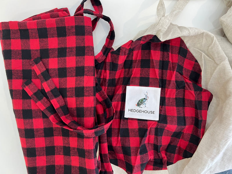 Throwbed Cover in Buffalo Check Flannel with Matching Tote