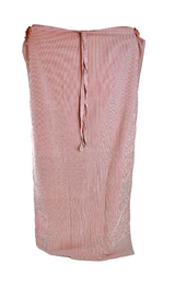Throwbed Cover in Toulouse Red with Vertical Stripes