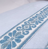 Mini Cover in Light Blue with Vintage Trim