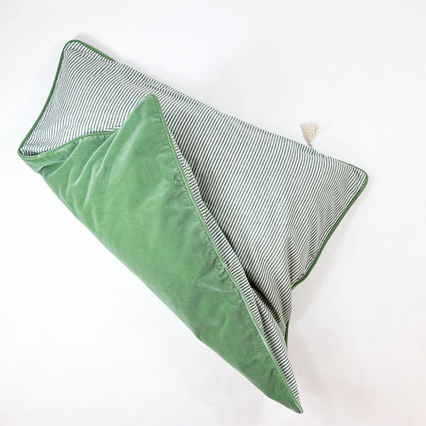 35" x 35" Floor Cushion Cover in Toulouse Green with Velvet