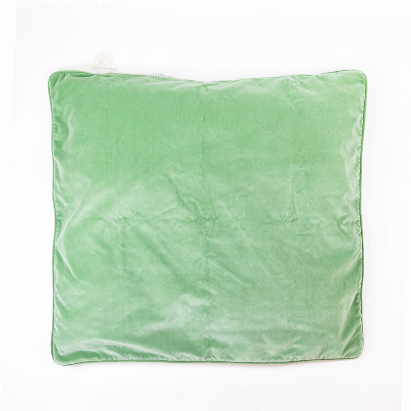 35" x 35" Floor Cushion Cover in Toulouse Green with Velvet