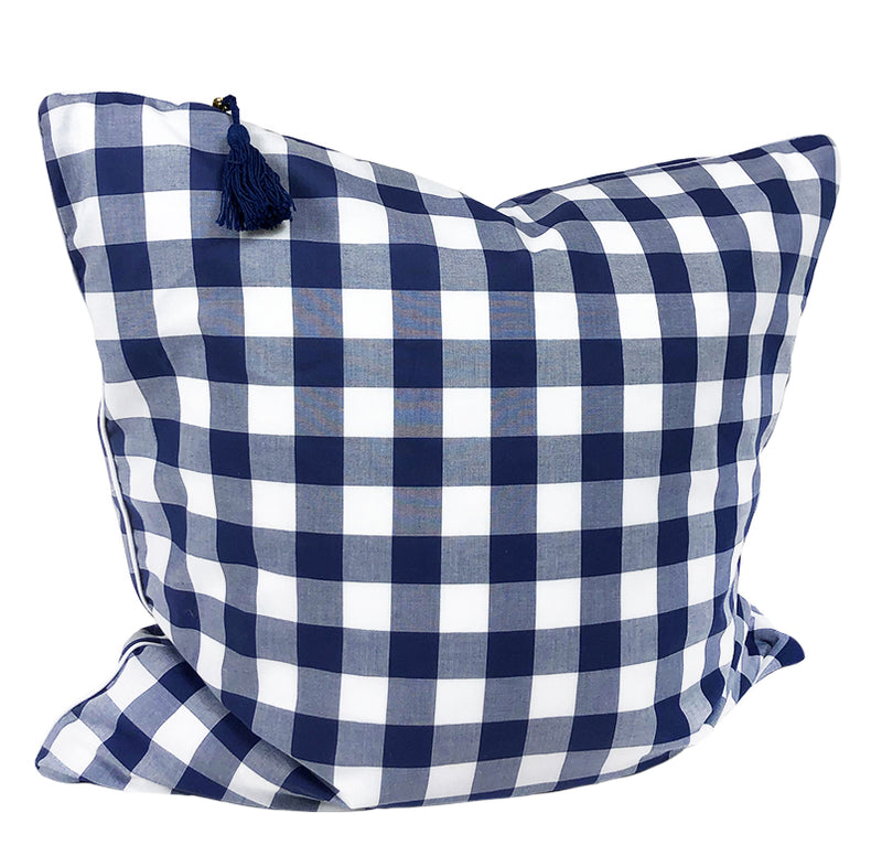 20" x 20" Lumbar Pillow in Blue Buffalo Check