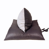 Mini & Headboard Cushion Covers in Plum Gray and Vintage Linen