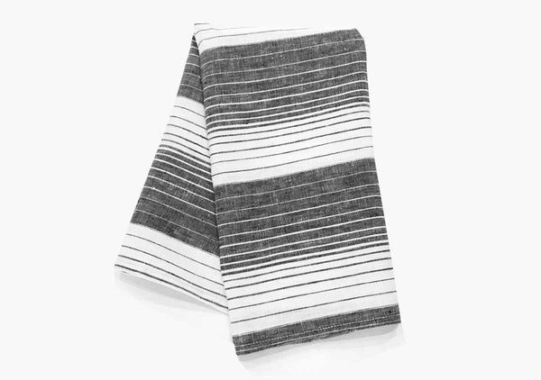 Cortina Hand Towels in Black (Set of 2) | Hedgehouse