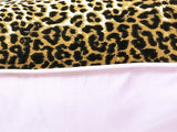 Headboard Cushion in Leopard Print with Soft Pink