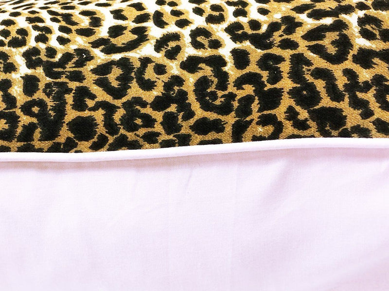 Headboard Cushion in Leopard Print with Soft Pink