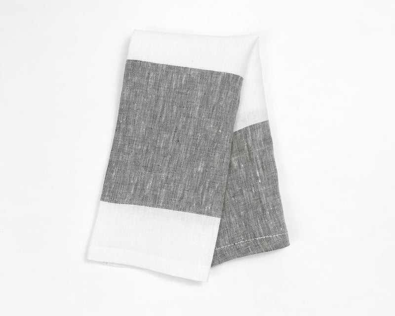 Harbour Island Napkin in Charcoal | Hedgehouse