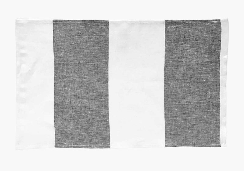 Harbour Island Hand Towels in Charcoal (Set of 2) | Hedgehouse