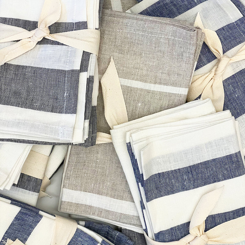 Napkins in Majorca Blue Linen (Set of 4)