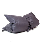 Mini & Headboard Cushion Covers in Plum Gray and Vintage Linen