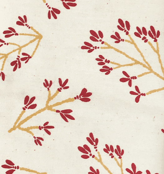 Headboard Cushion in Normandy Garnet & Gold Branches