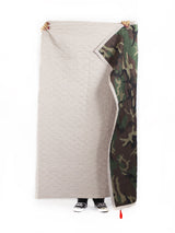 Quilted Throw in Camo and Toulouse in Brown