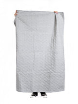 Quilted Throw in Toulouse Blue