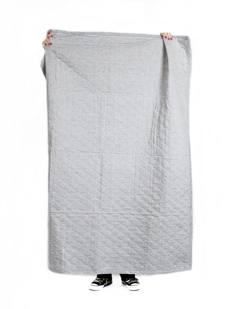 Quilted Throw in Toulouse Blue