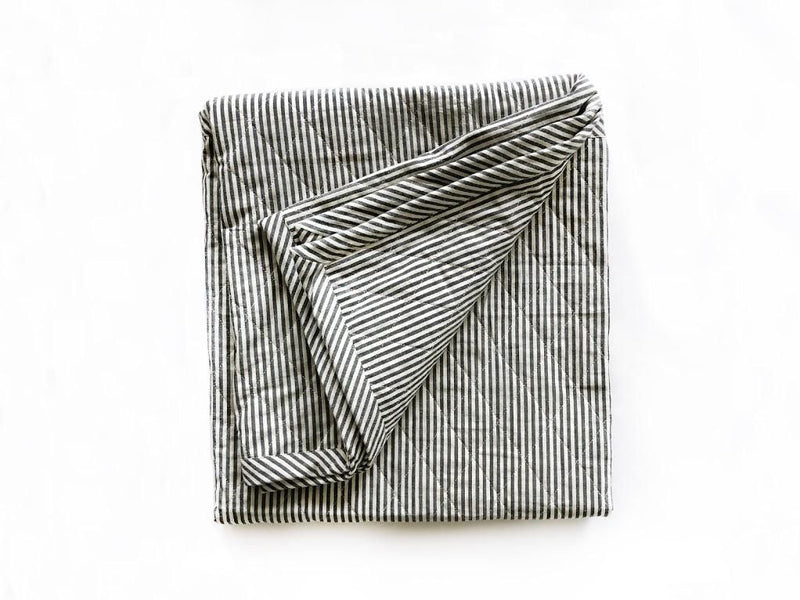 Quilted Throw in Toulouse Blue