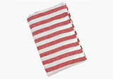 Beach Towel in Sur La Mer Red Linen