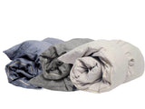 Throwbed in Yarn Dyed Solid Charcoal Linen