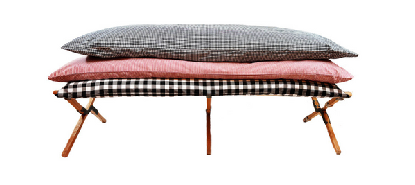 Throwbed Cover in Black Gingham