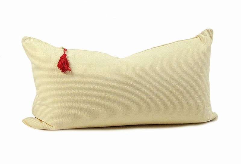 Lumbar Pillow in Yellow Seersucker