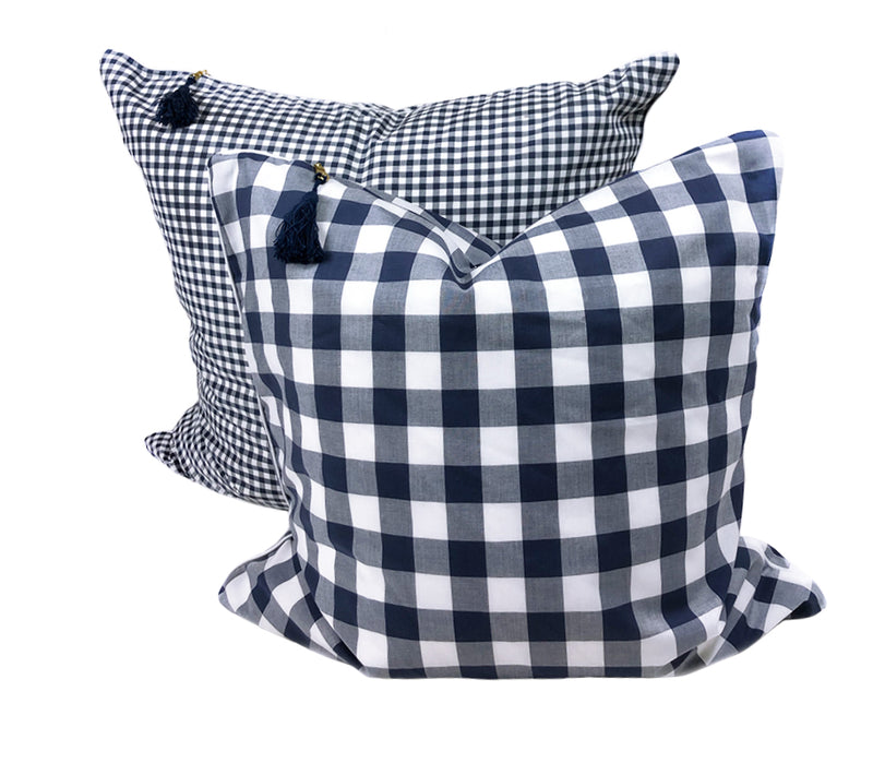 20" x 20" Lumbar Pillow in Blue Buffalo Check