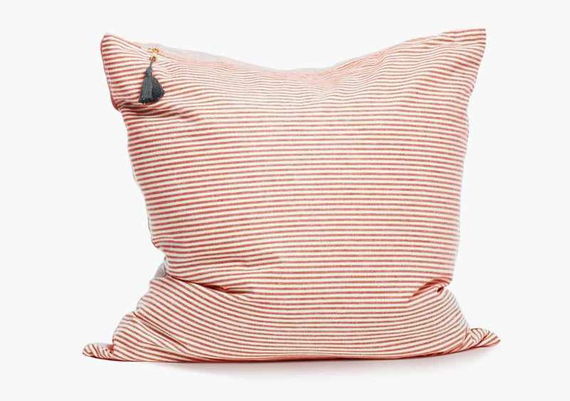 Toulouse Pillow In Red - 17" x 17" | Hedgehouse