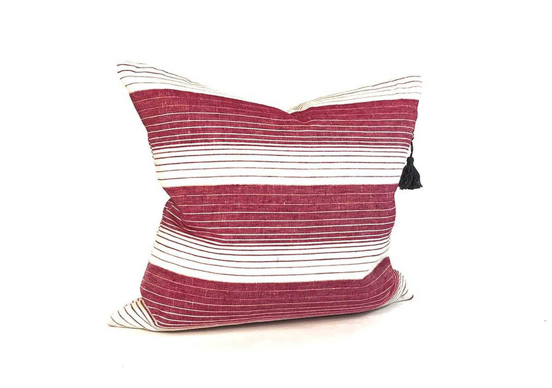 Throw Pillow in Cortina Cranberry