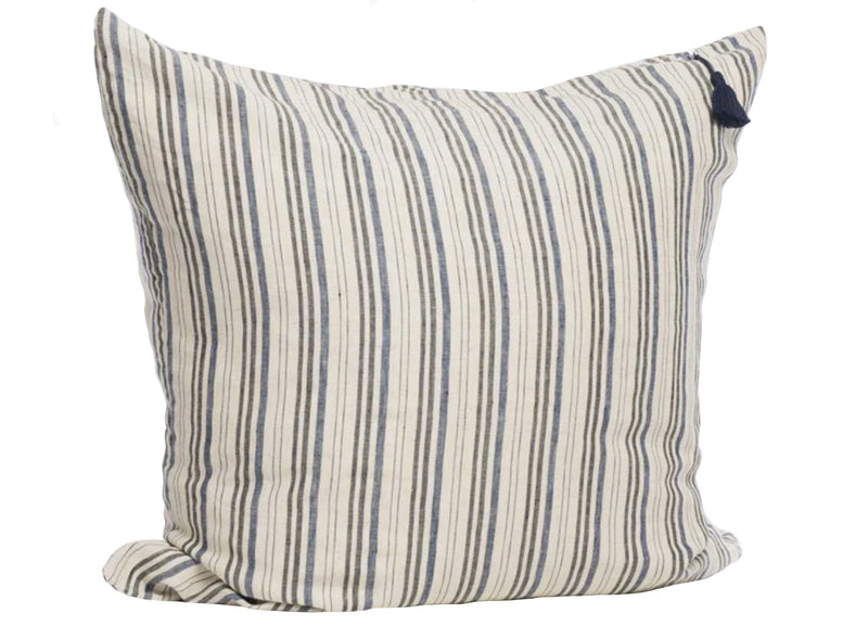 Throw Pillow in Deauville Navy & Black
