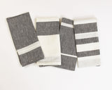 Majorca Napkin in Charcoal (Set of 4) | Hedgehouse