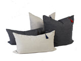 26" x 26" Pillow in Solid Charcoal Cotton/Linen